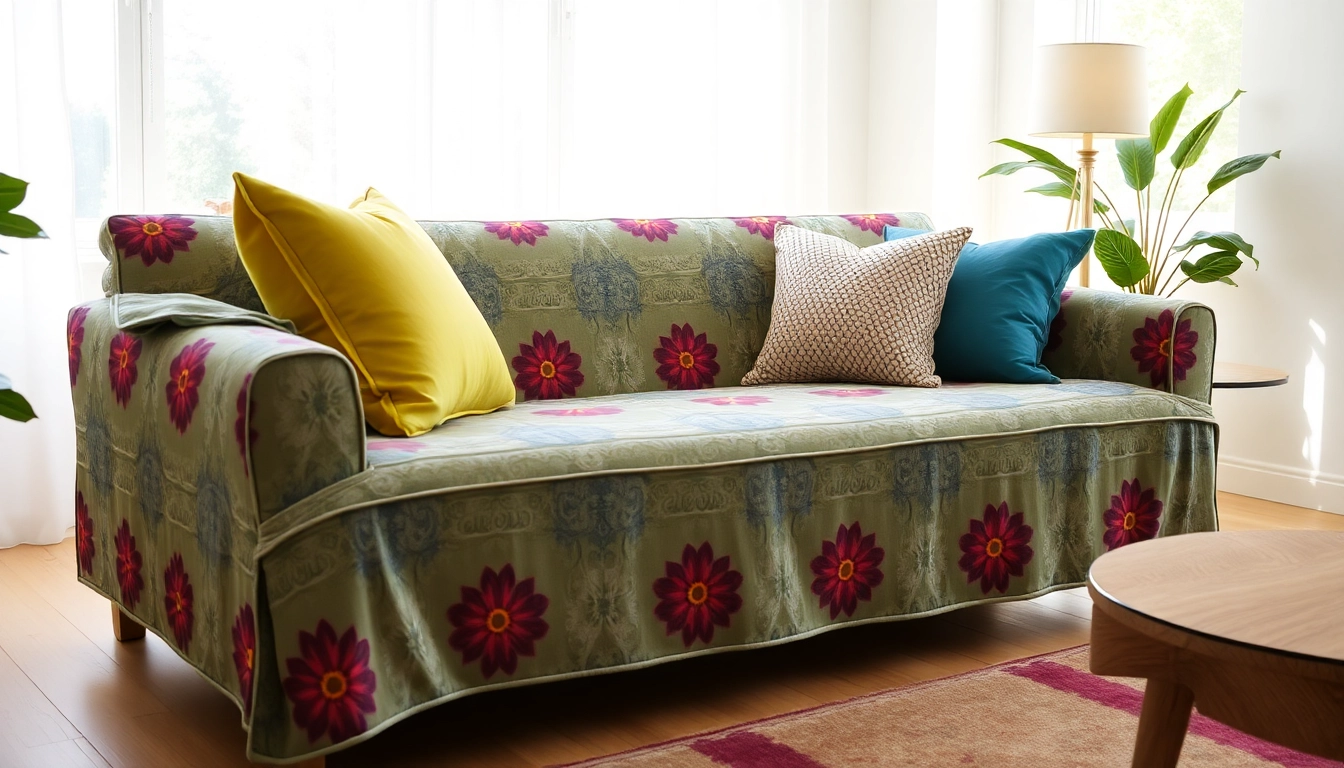 Transform your living space with La Maison de la Housse's beautiful couch covers and fabrics.