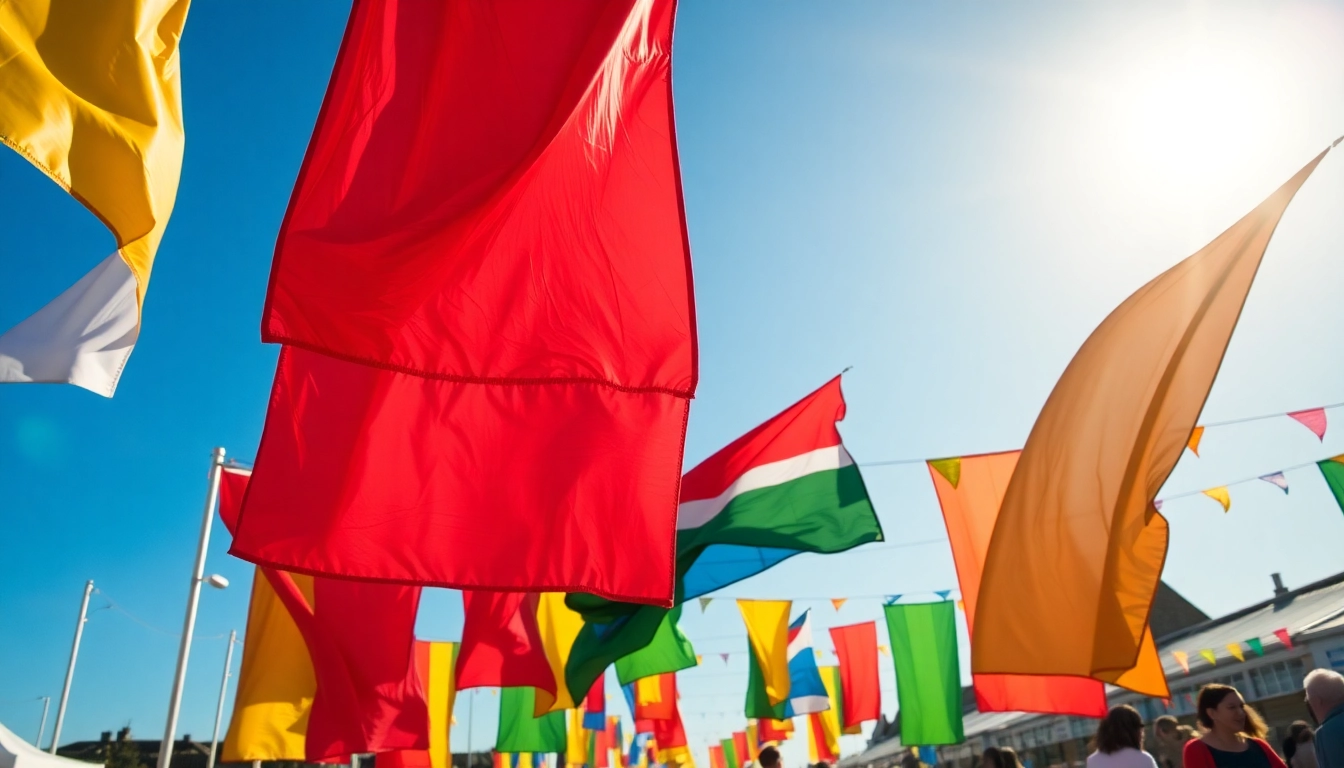 Display vibrant banners celebrating culture and events in Ireland, highlighting the beauty of banner ireland.