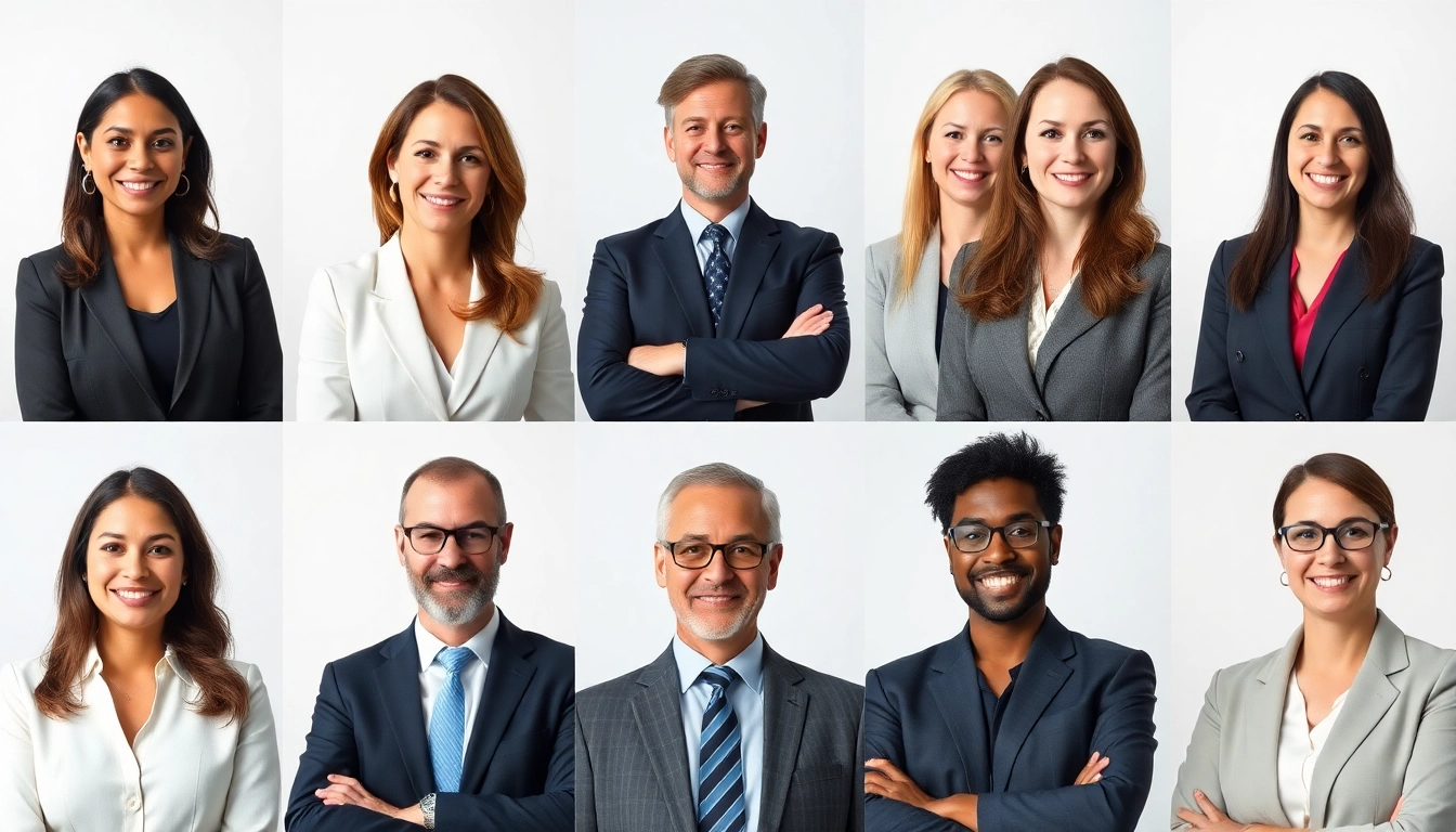 Capture unique corporate headshots highlighting diverse professionals in business attire.