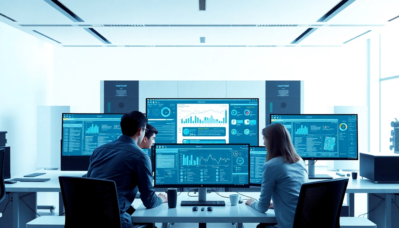 Optimize your network with a proxy server online, showcasing a diverse team in a modern office setup.