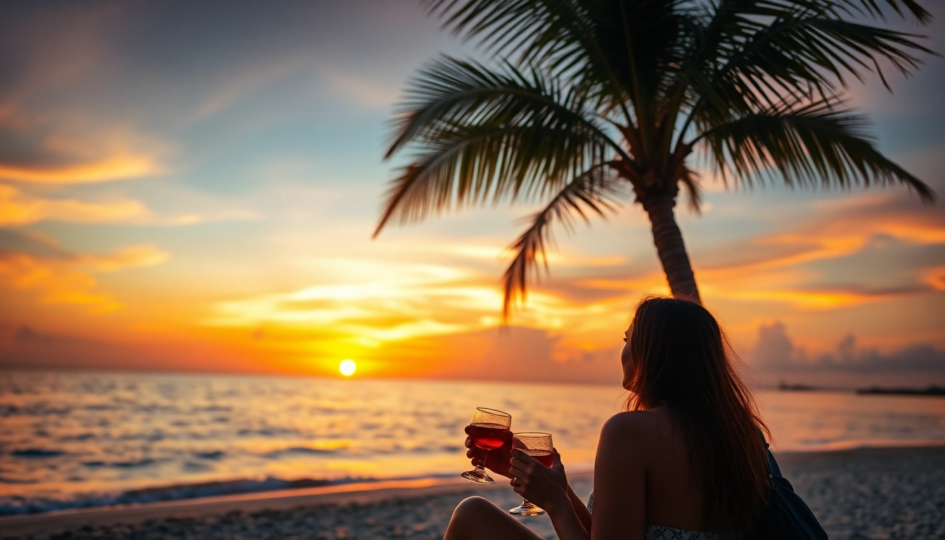 Experience Livingstone Vacations Travel Packages with a romantic sunset beach scene.