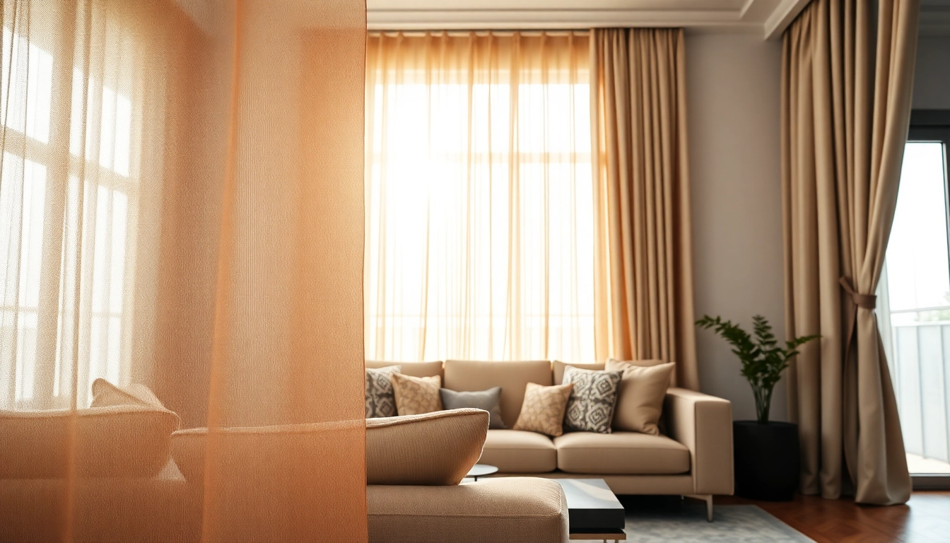 Curtains & drapes adorning a chic living room, enhancing style and ambiance.