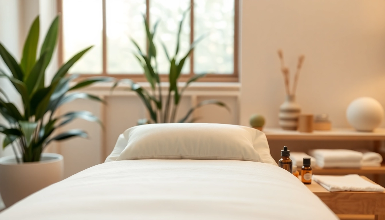 Entdecken Sie eine elegante liege für Kosmetik mit weichen Kissen und Holzrahmen im Spa-Ambiente.