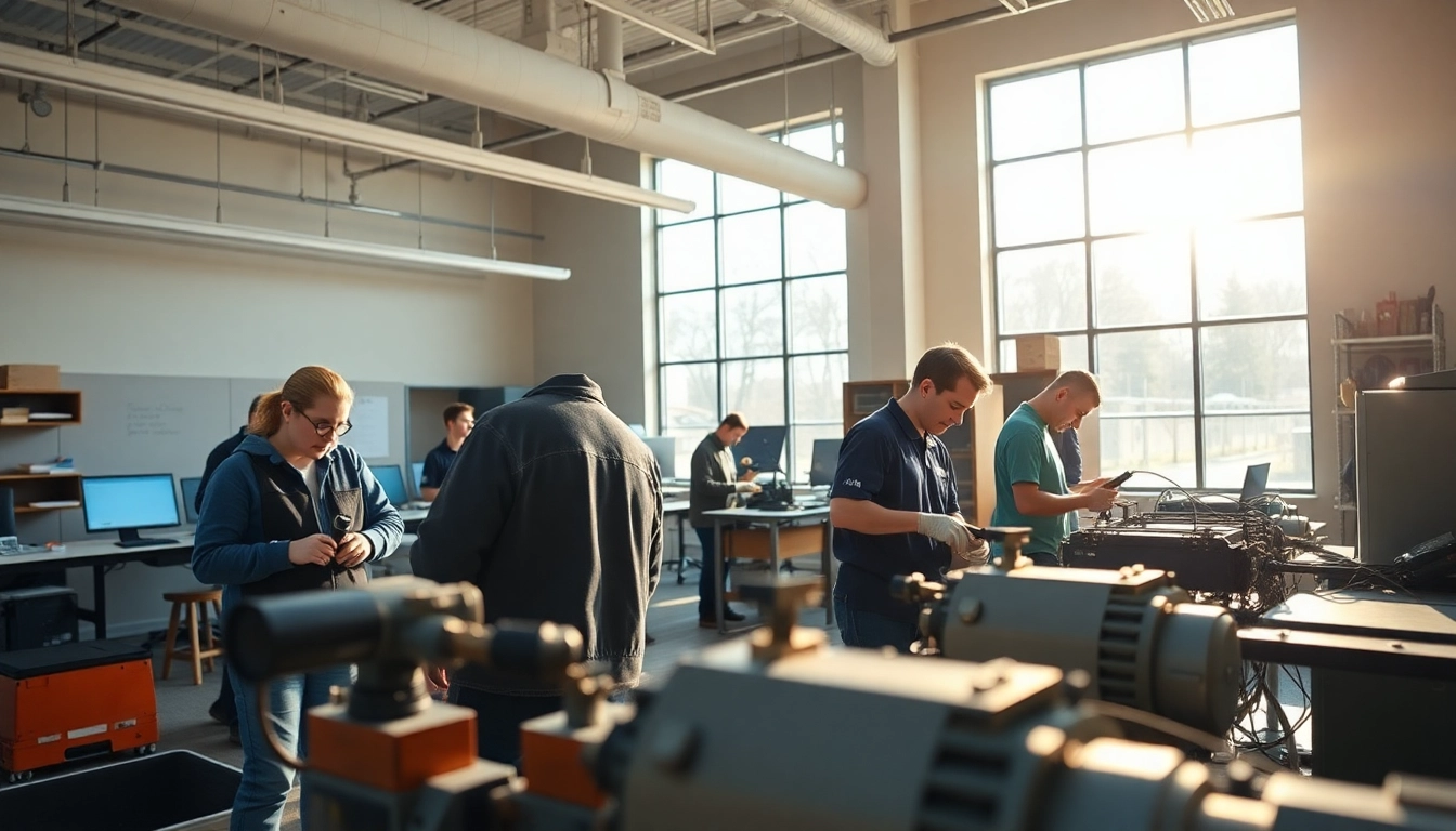 Learn skilled trades at a top-notch trade school in Knoxville, TN, with students engaging in practical training.