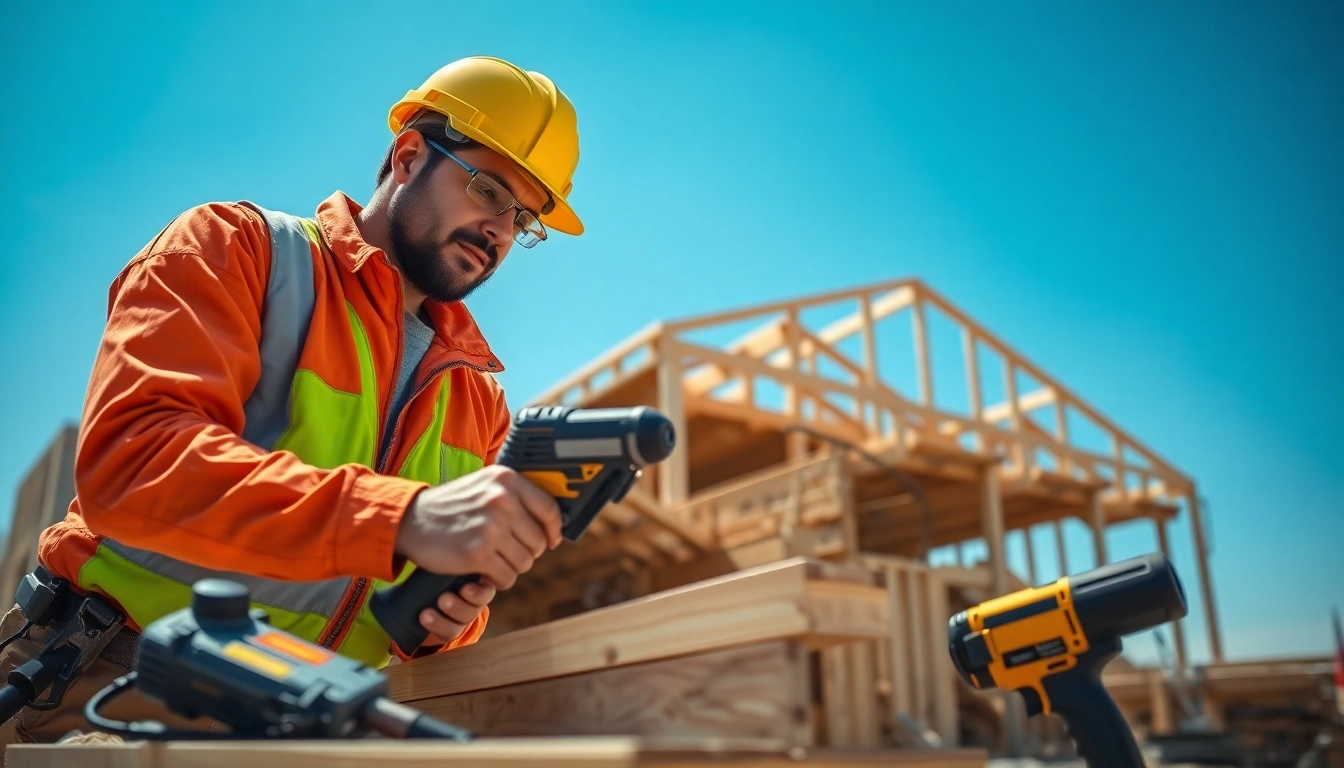 Engaging in a carpentry apprenticeship near me with a professional apprentice at work on a wooden structure.