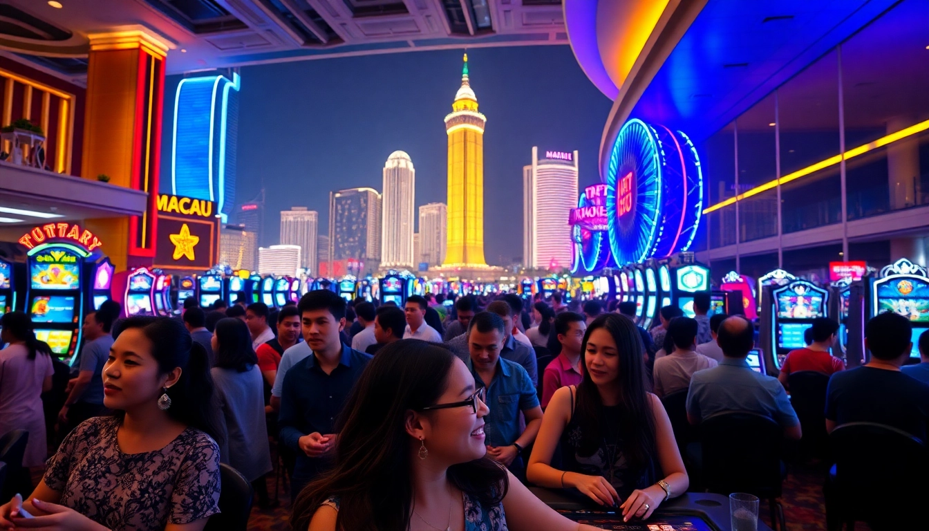 Hasil Macau yang menarik menunjukkan pemain terlibat dalam permainan kasino yang menyenangkan.