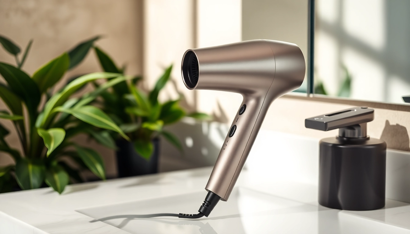 Effortlessly drying thin hair with a sleek hair dryer designed for fine hair.