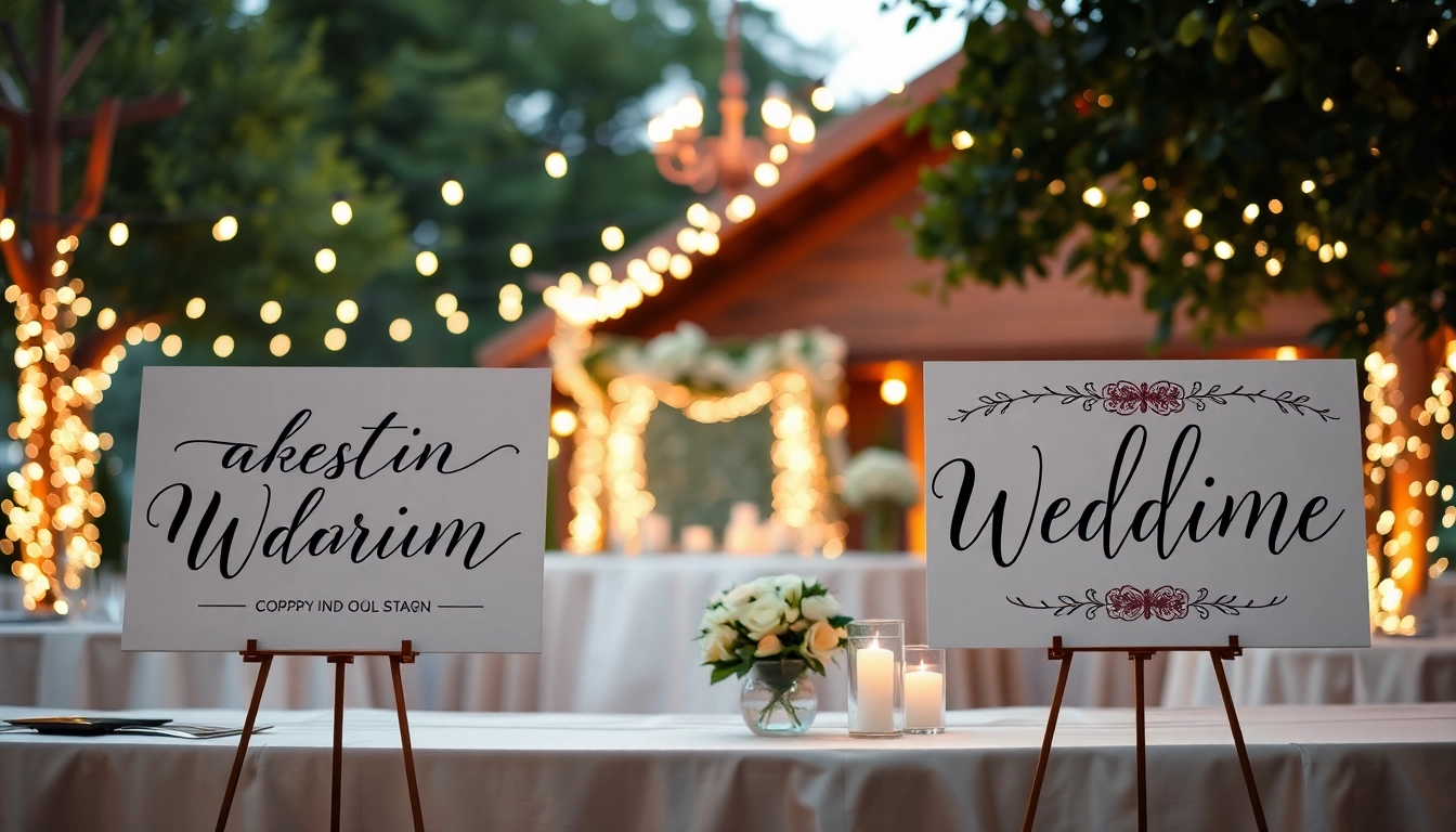 Craft beautiful custom wedding signs that enhance your wedding venue's charm.