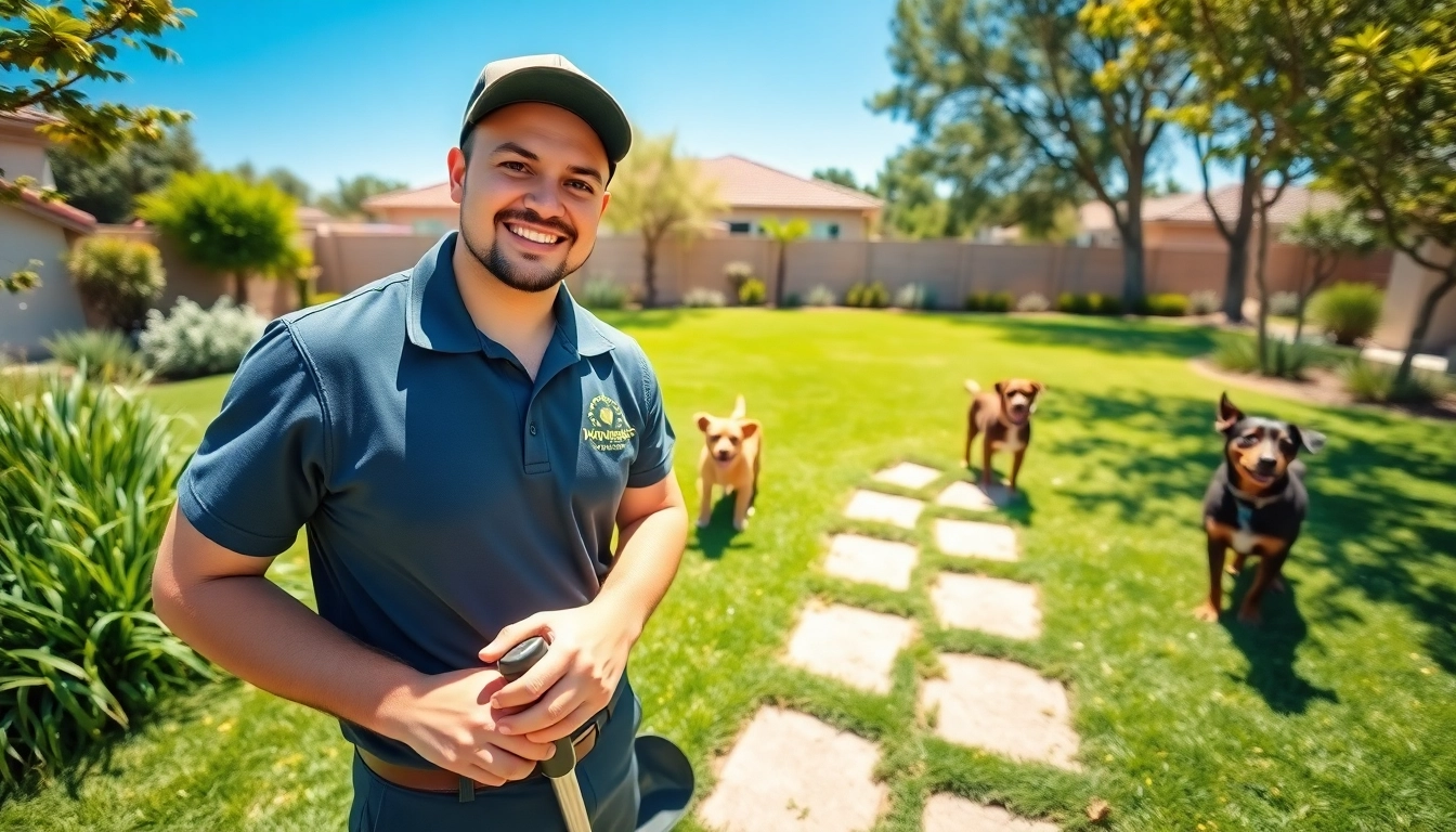Alamo Ranch poop scooper providing professional pet waste removal services in a clean yard.