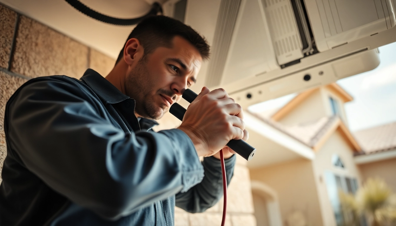 Expert performing ac repair in Glendale, AZ, focused on HVAC unit maintenance.