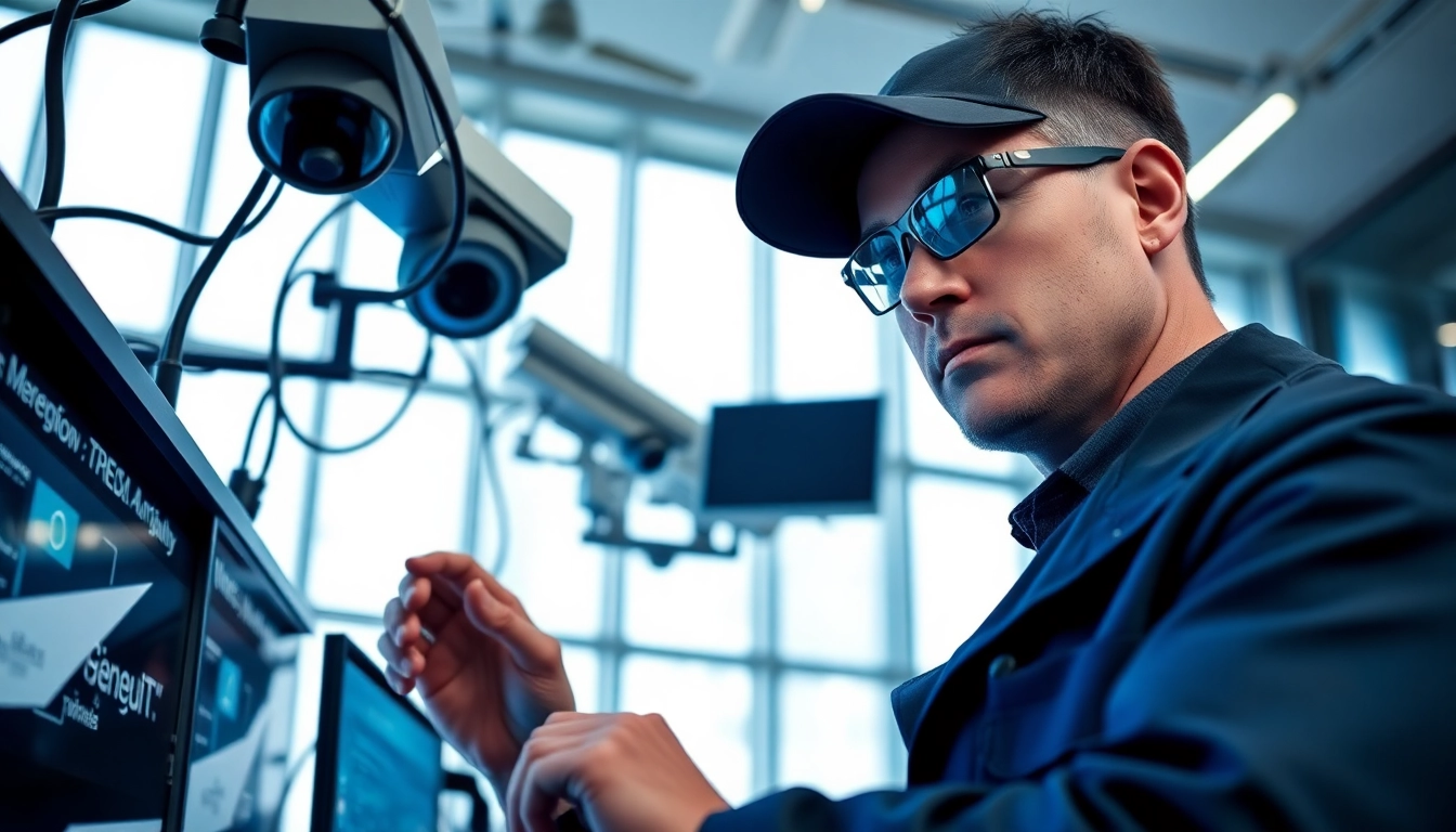 Optimize edmonton tech security solutions with a focused technician working in a modern office.