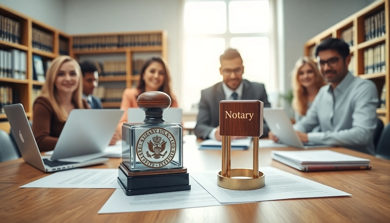 Learn how to certify a document without a lawyer with a detailed office setup featuring documents and a notary stamp.