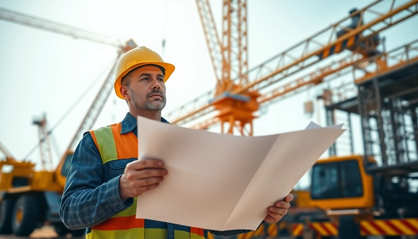 NVQ Level 4 Crane supervisor answers illustrated through a professional crane supervisor evaluating operations.