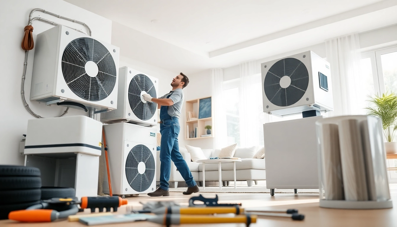 Find reliable hvac dealers near me performing quality installation in a modern home setting.