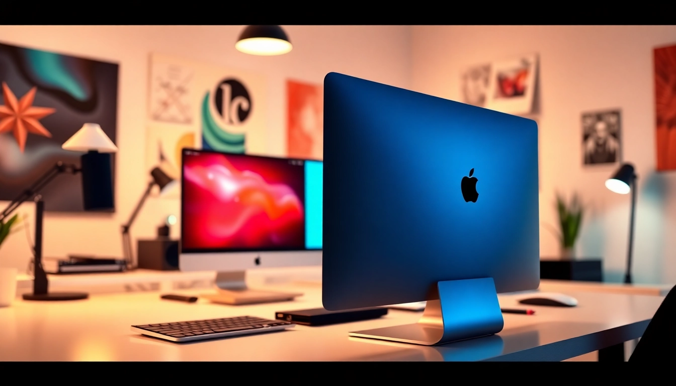 Buy Mac Studio Ultra in a sleek workspace, highlighting its powerful design and modern technology.