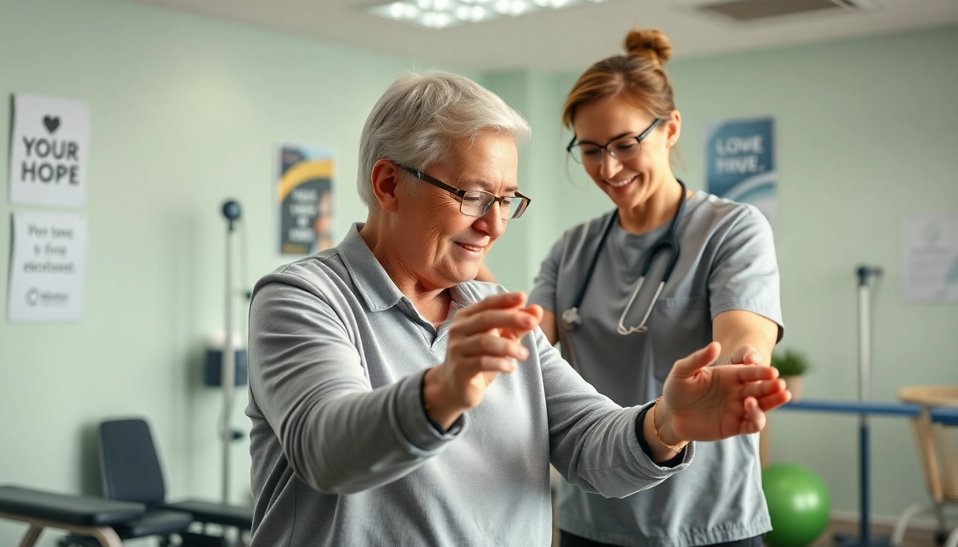 Engaging senior physiotherapy session in Edmonton, showcasing personalized care for elderly patients.