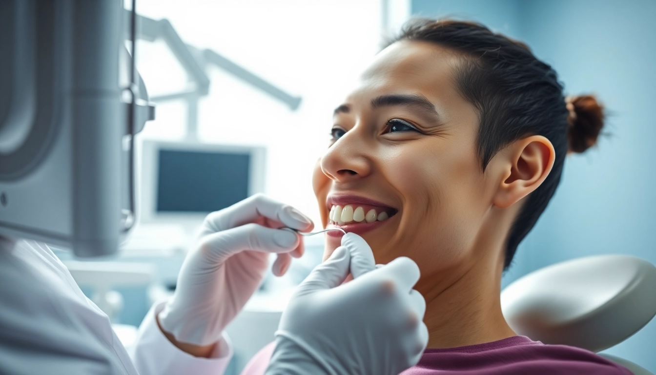 Orthodontics treatment showcased with a professional adjusting braces for a patient.