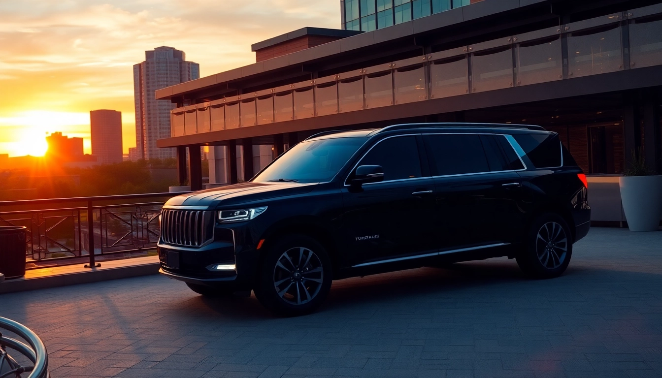 Experience premium car service Atlanta with our luxurious black SUV featuring elegant design and comfort.