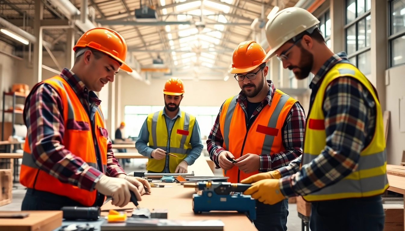 Learn at construction trade schools in Texas with students engaged in practical training and hands-on experience.