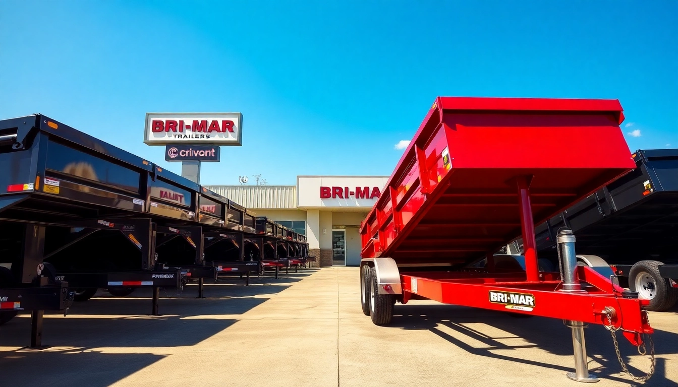 Bri-Mar trailers for sale near me showcased in an outdoor dealership setting