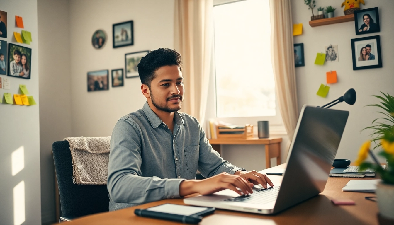 Engaging moments of side hustles for single parents in a cozy home office setup