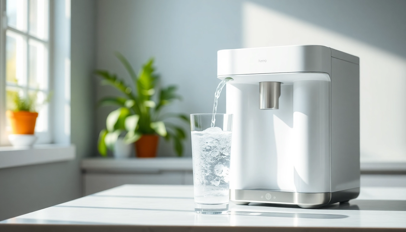 Experience purity with the best home water filtration system on a bright, elegant countertop.