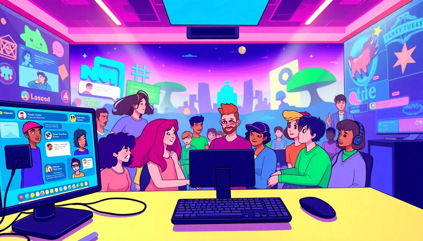 Engage with dynamic Discord 18+ community chat room bursting with color and creativity.