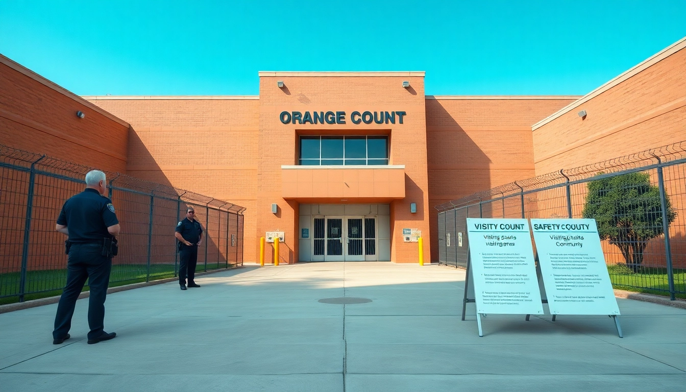 Explore the Orange County Jail, showcasing security and modern architecture highlighting safety.