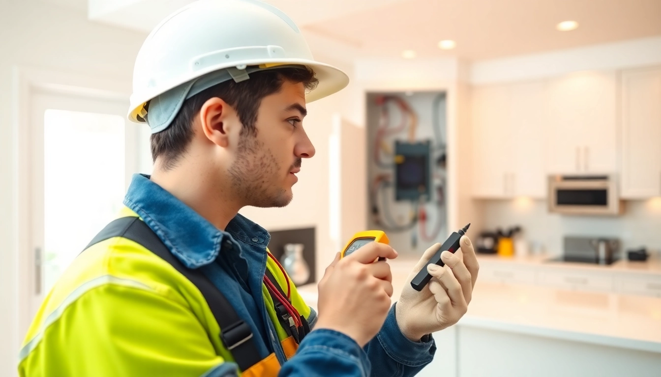 Electrician performing an Electrical Panel Upgrade, showcasing detailed examination processes.