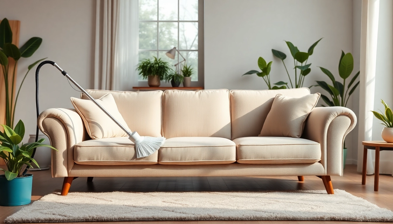 Sofa cleaning Isle of Man with a professional team showcasing a clean and inviting living room.