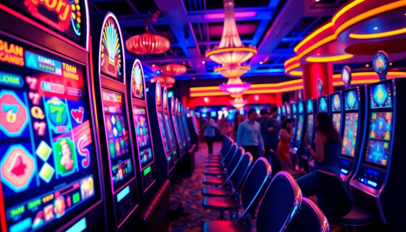 Menampilkan IDR89 saat pemain slot merayakan kemenangan di lingkungan kasino digital yang hidup.