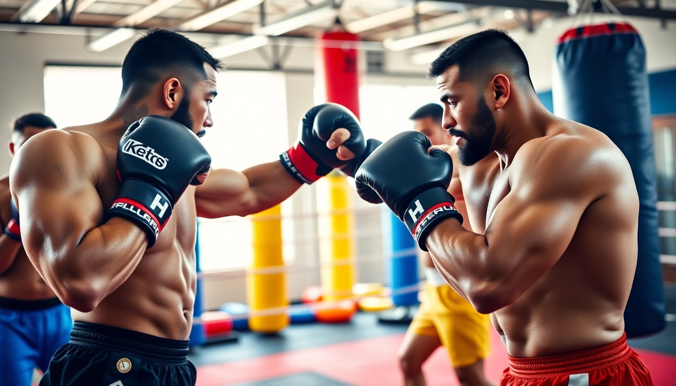 MMA & Kickboxen Training mit dynamischen Kämpfern in einer modernen Trainingsatmosphäre