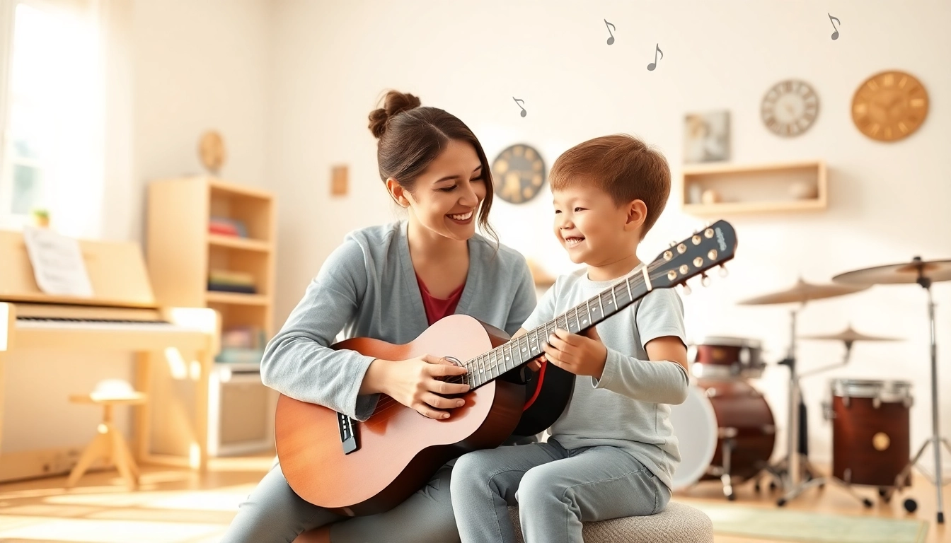 Engaging music therapy session demonstrating the effects of Musiktherapie for child development.