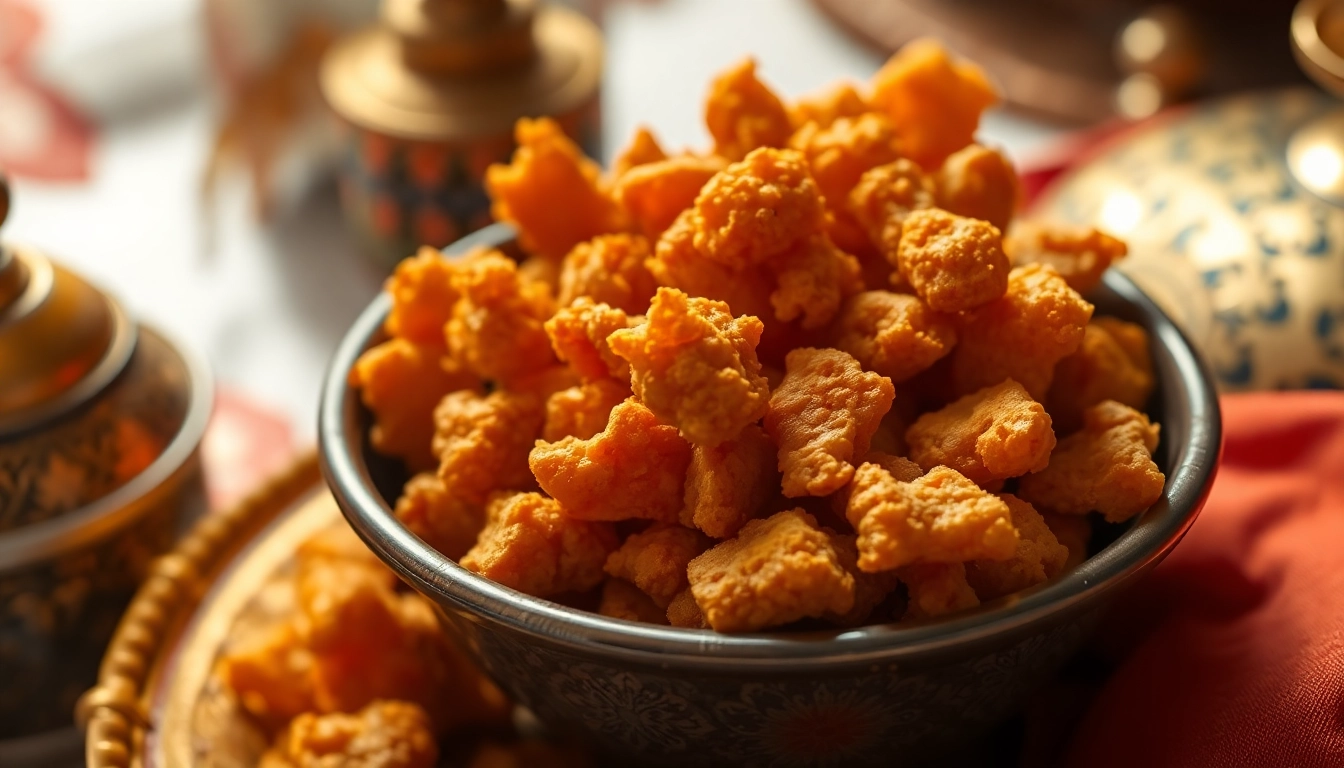 Bhujia served in a decorative bowl showcases crispy texture and traditional Rajasthani flavors.