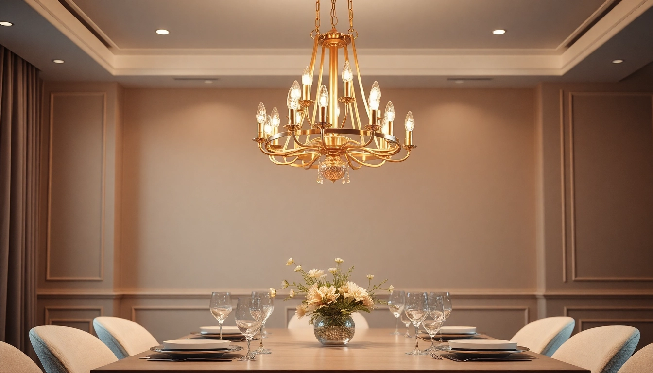Illuminate your space with a stunning dining room chandelier featuring elegant design elements.