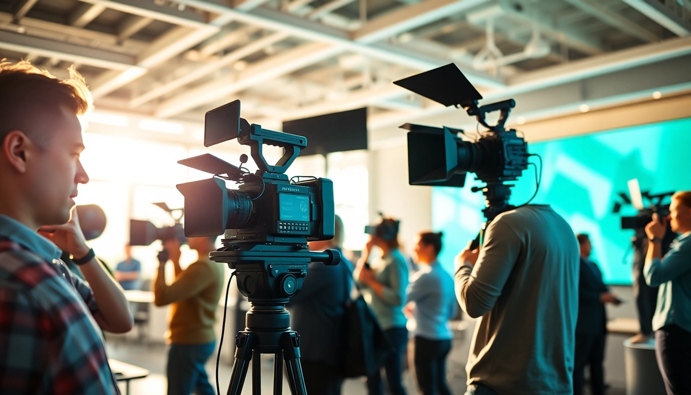 Capture of a professional team engaged in Phoenix Video Production during a corporate event.