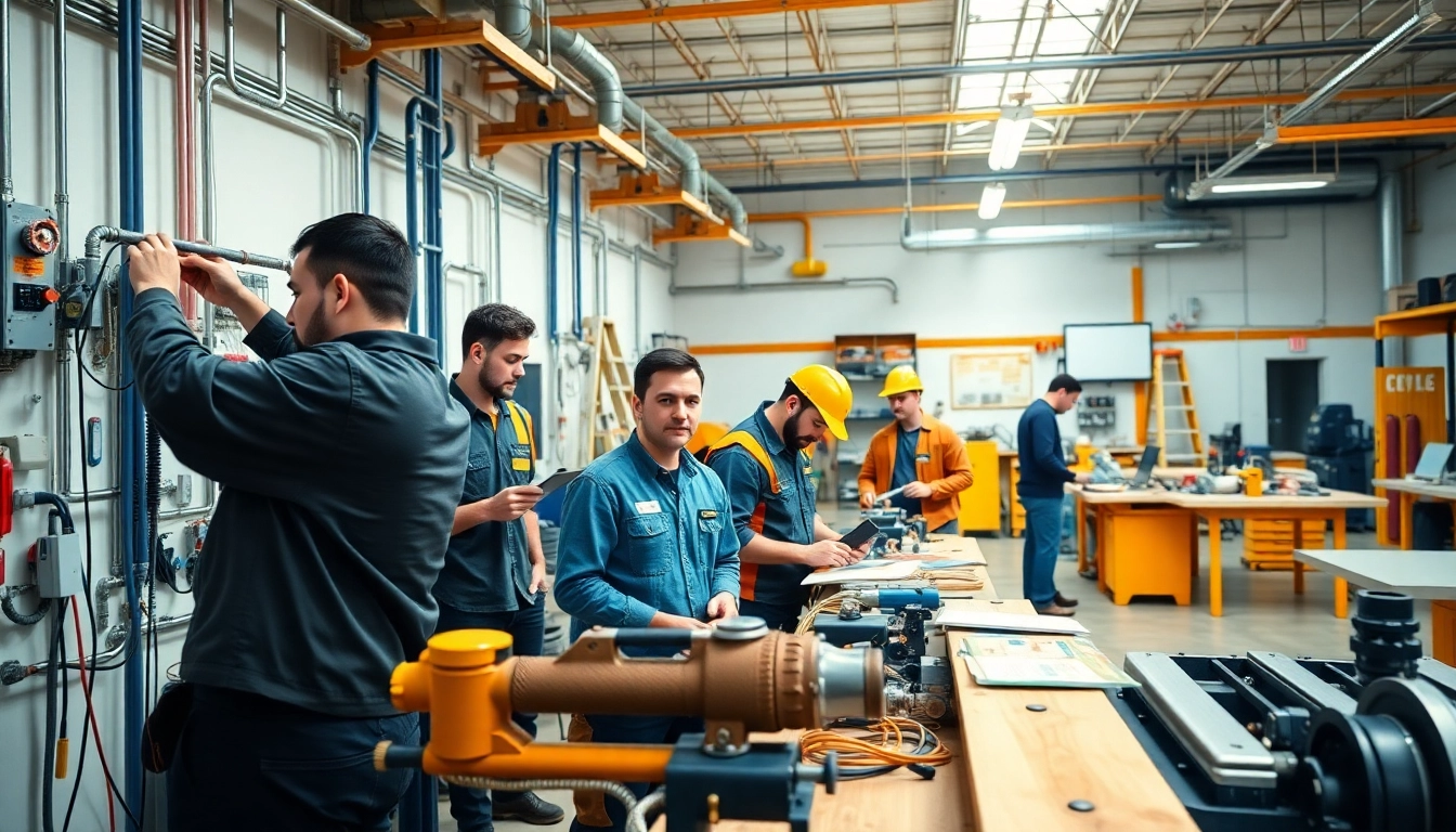 Students actively participating in training programs at trade schools in southern California.