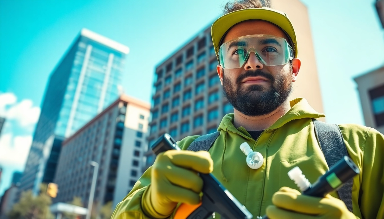 Get expert pest control with The Exterminators Pest cpntrol services in a modern urban setting.