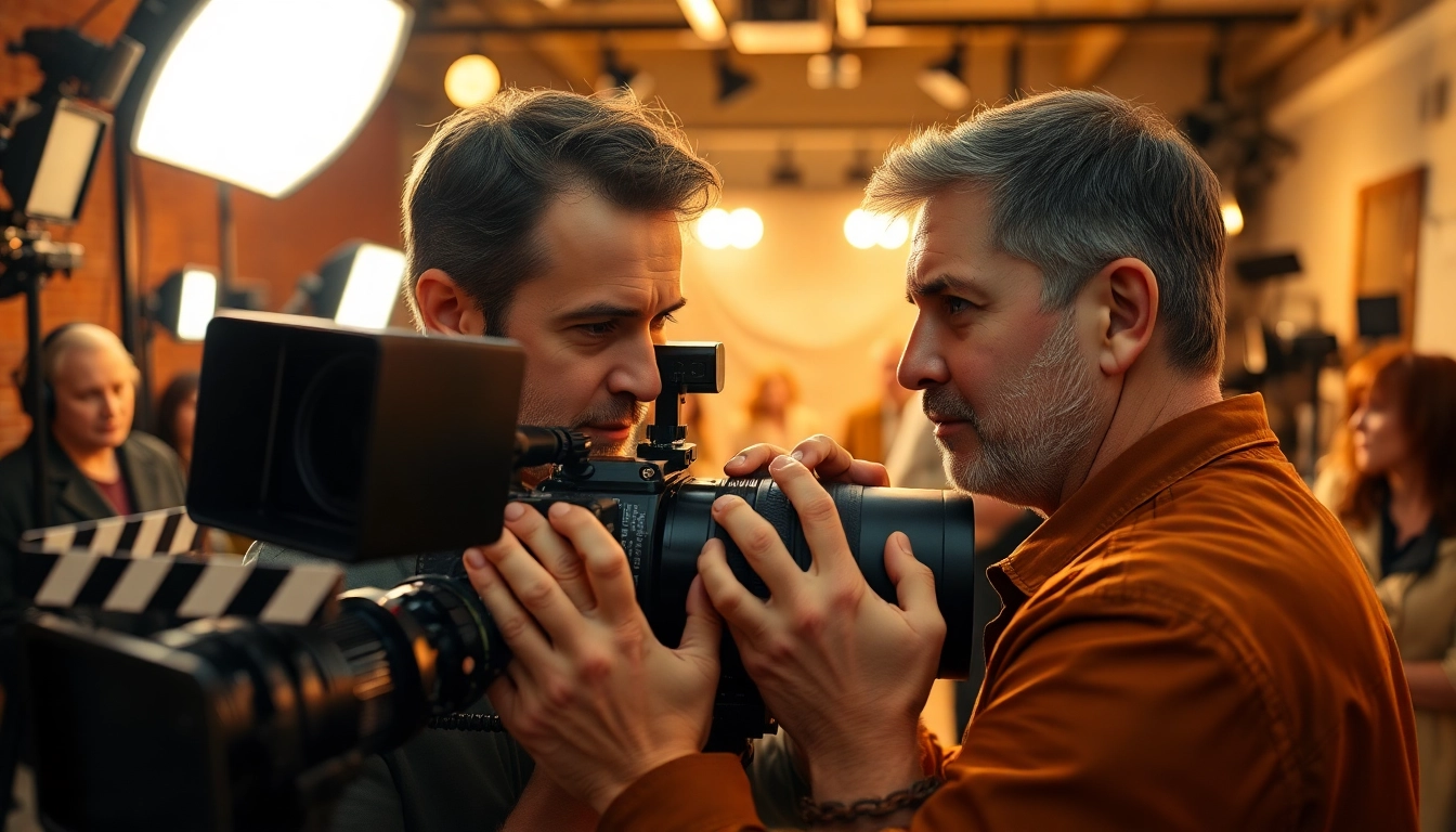 Cinematographer Jon Kline meticulously working on film equipment on set, highlighting his expertise.