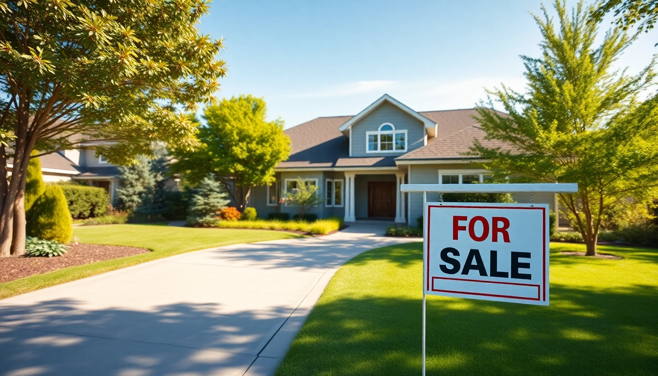 Explore options to buy a house showcased through a vibrant suburban property scene.