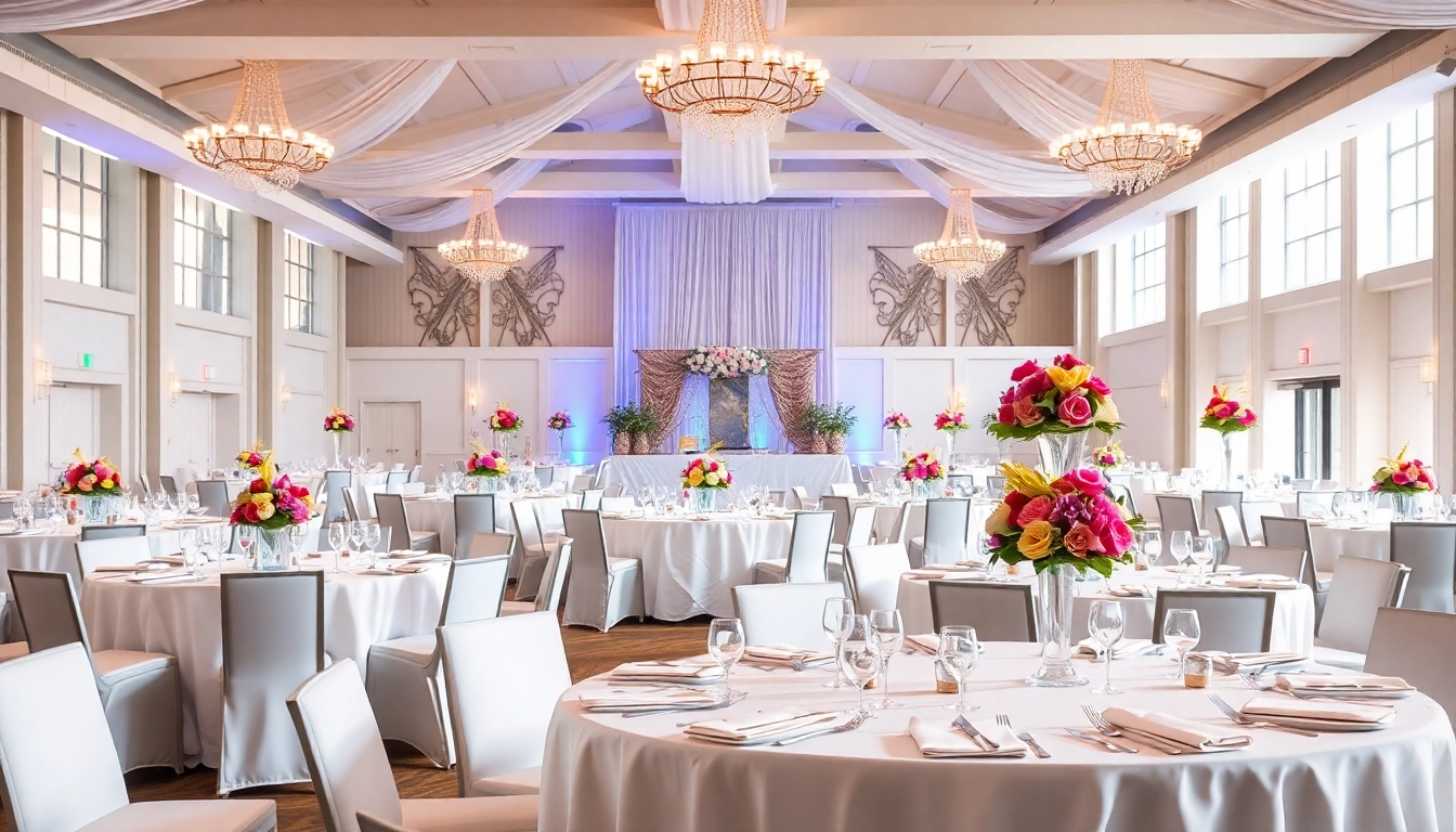 Enchanting Trenton event center with beautifully set tables and inviting atmosphere for gatherings.