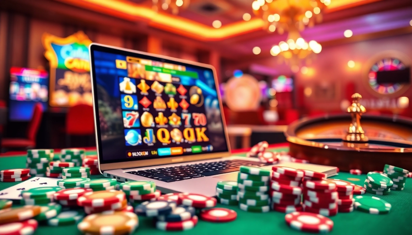 Experience the excitement of the Best Online Casino Philippines 2025 with vibrant gaming visuals and a lively atmosphere.