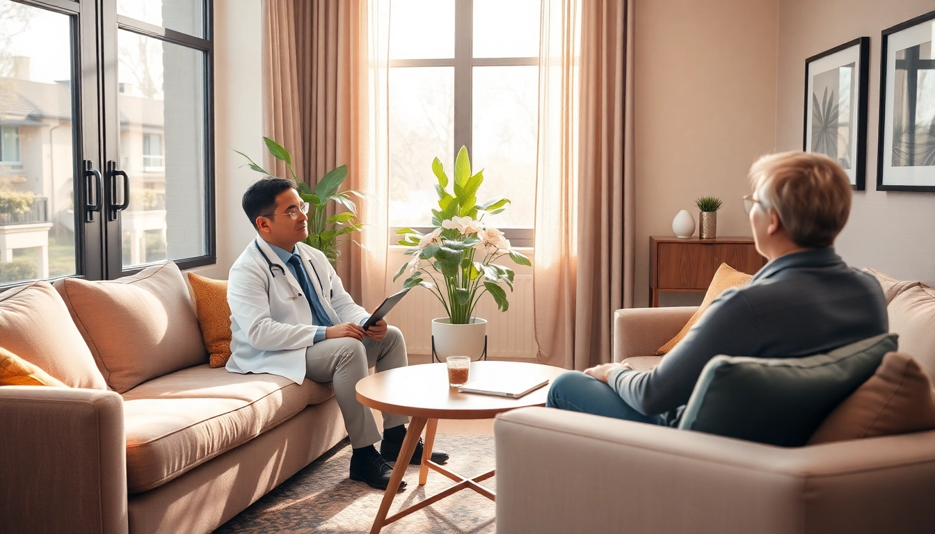 Engaged session with the best psychiatrist in dubai offering professional guidance in a calming office.