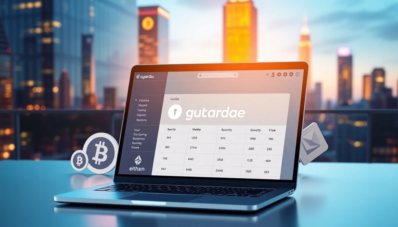 Showcase of guarda wallet interface illustrating seamless cryptocurrency management and security.