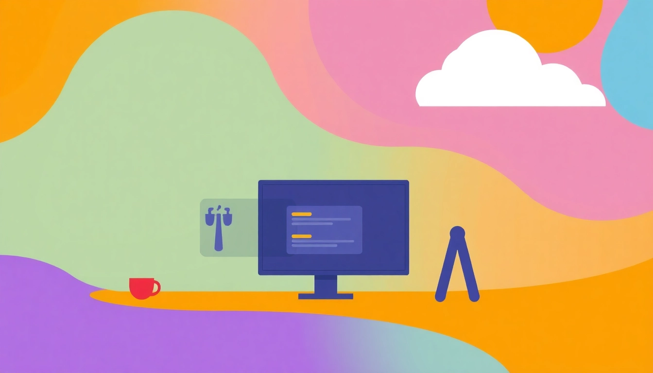 使用 Microsoft Teams 下载进行高效沟通和协作的专业人士，在现代办公室中工作。
