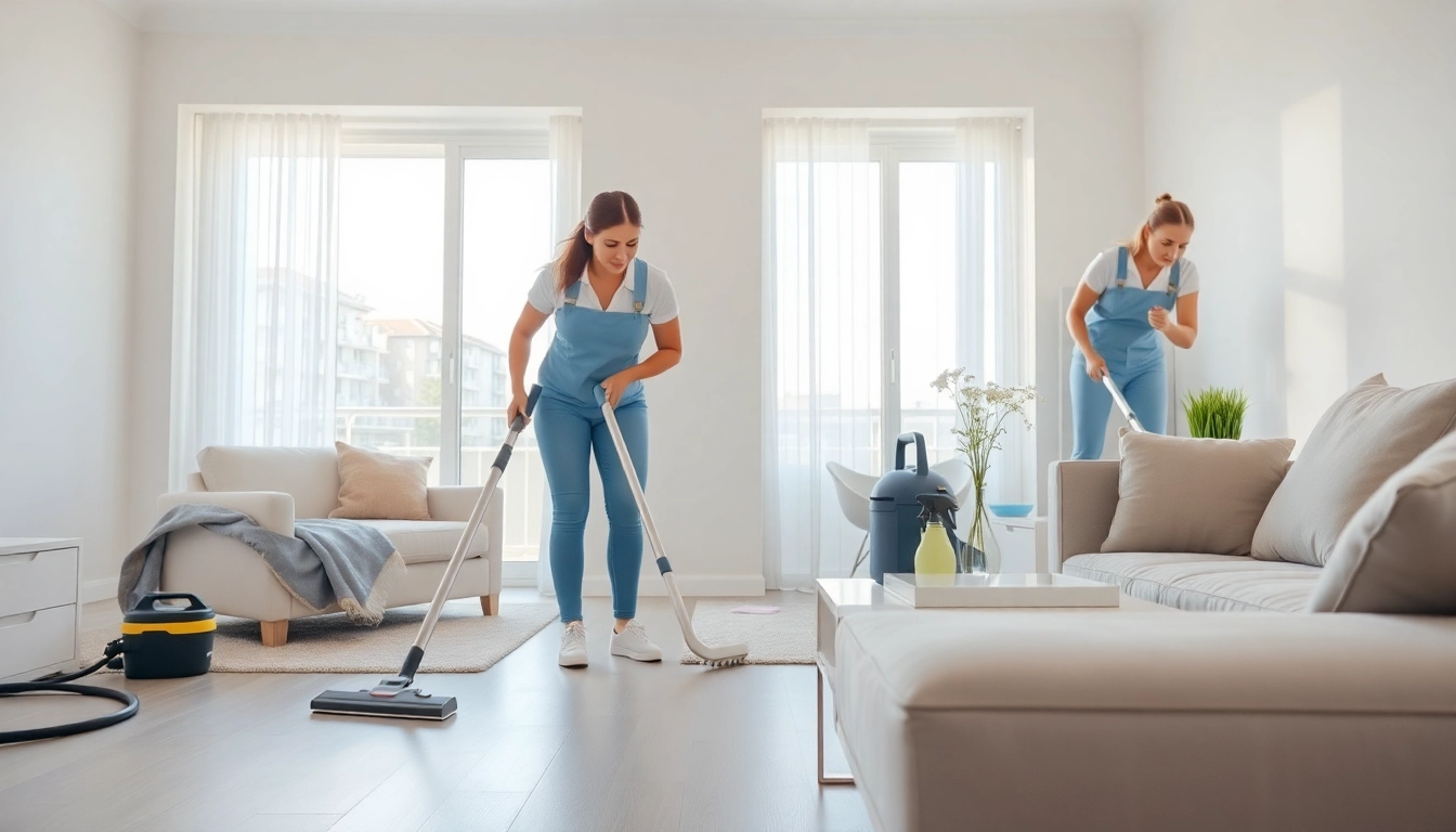 Bond cleaning Brisbane team meticulously cleaning an apartment for a fresh start.