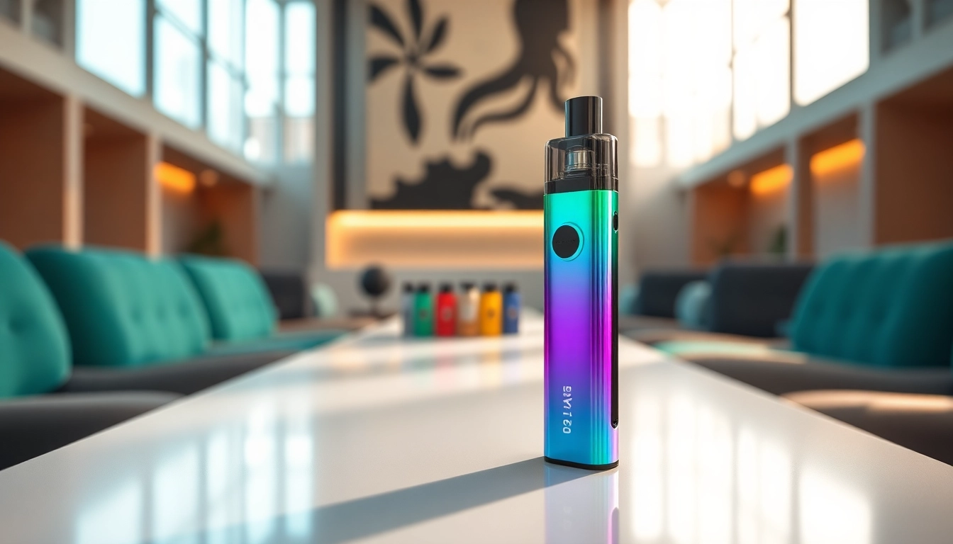 Showcasing the FIFTY BAR 20K disposable vape in an elegant lifestyle setting.