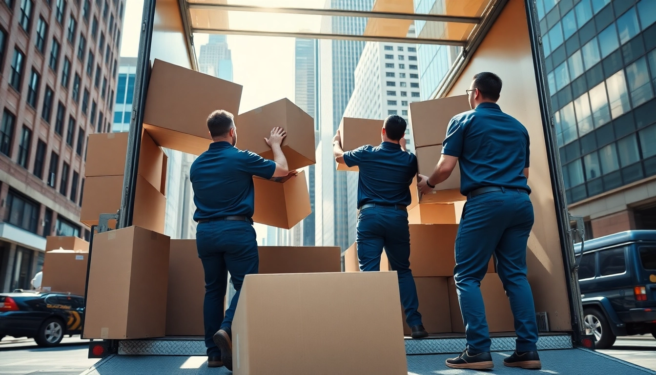 Best movers nyc team efficiently loading furniture onto a truck in New York City.