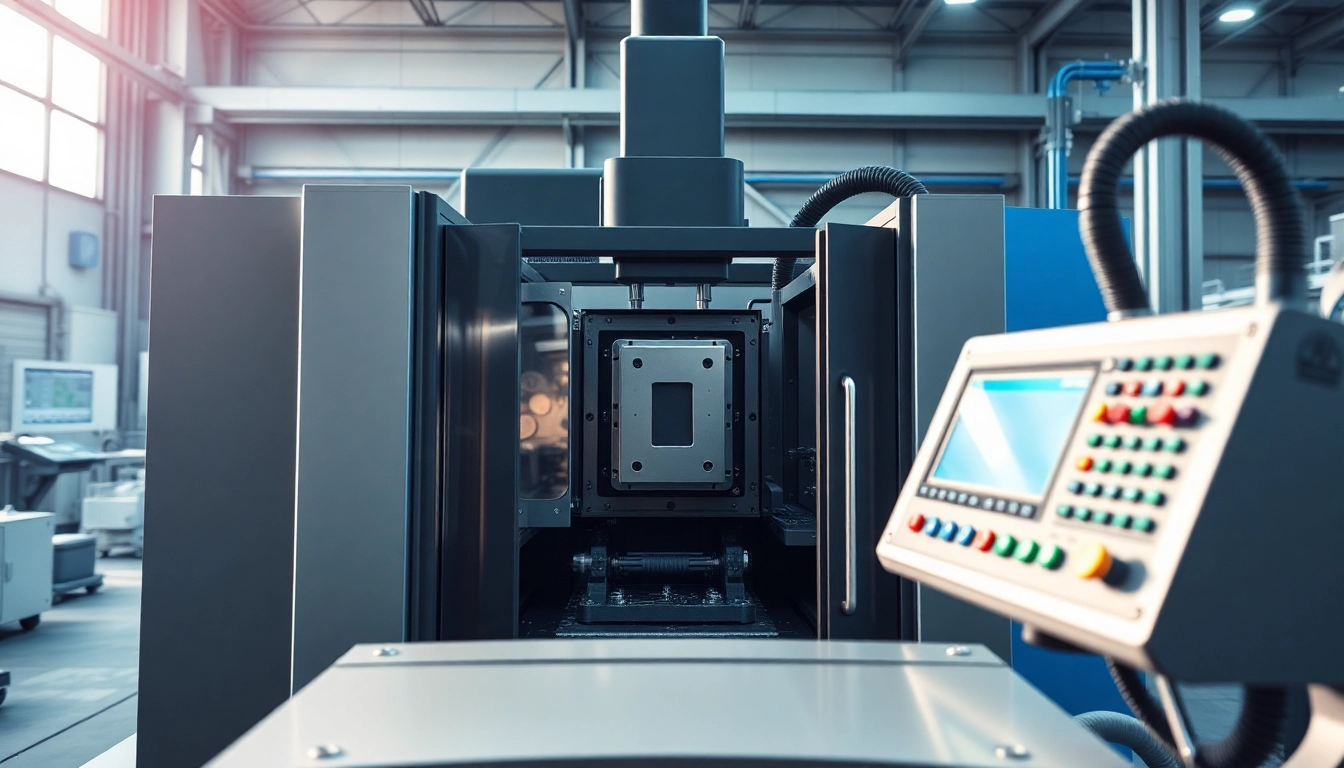 Injection Molding Machine operating efficiently, showcasing precision engineering in a modern industrial facility.