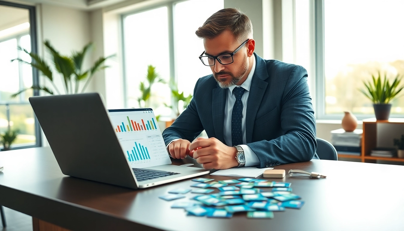 Learn about Best cashback offers with a financial expert reviewing cashback card options in an office.
